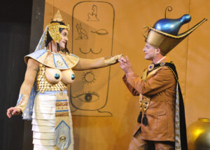 Monte Riegel Wheeler and Jeffrey Meek in THE MYSTERY OF IRMA VEP. Photo by Wendy Mutz.