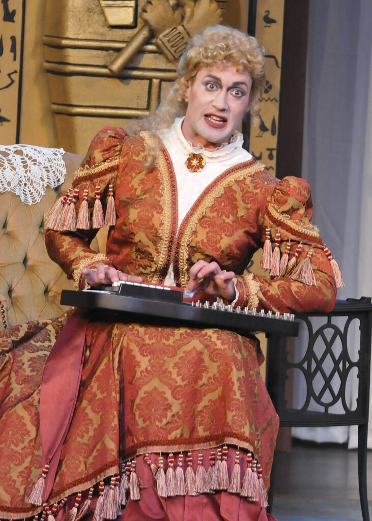 Monte Riegel Wheeler in THE MYSTERY OF IRMA VEP. Photo by Wendy Mutz.